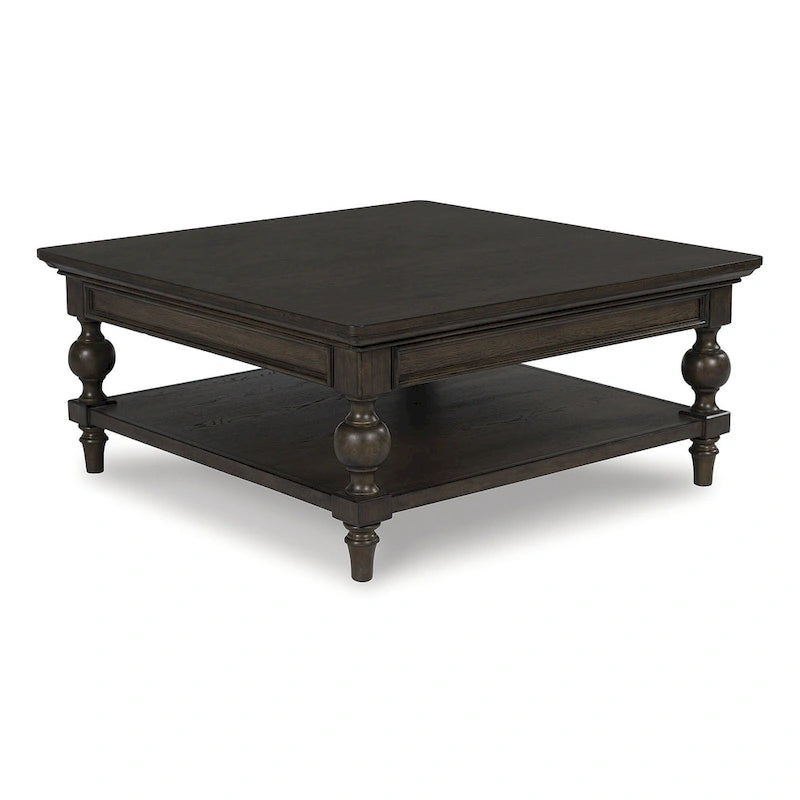 Tavolino da caffè quadrato marrone scuro - 42 L x 42 P x 18,63 A