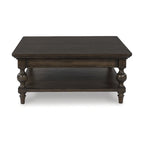 Tavolino da caffè quadrato marrone scuro - 42 L x 42 P x 18,63 A