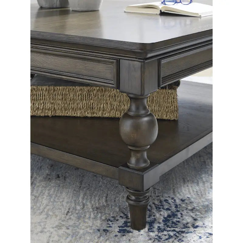Tavolino da caffè quadrato marrone scuro - 42 L x 42 P x 18,63 A