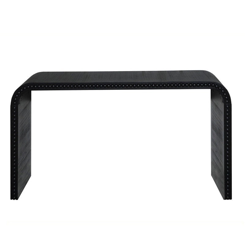 Consolle da ingresso con design a cascata curva e perline in legno