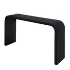 Consolle da ingresso con design a cascata curva e perline in legno