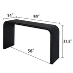 Consolle da ingresso con design a cascata curva e perline in legno