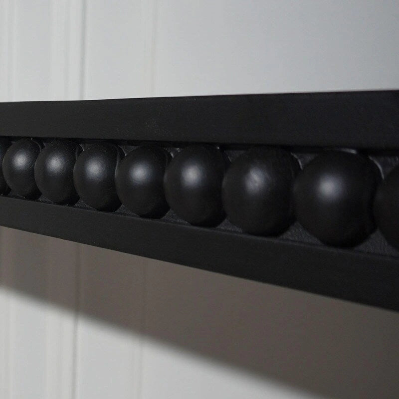 Consolle da ingresso con design a cascata curva e perline in legno