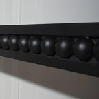 Consolle da ingresso con design a cascata curva e perline in legno