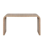Consolle da ingresso con design a cascata curva e perline in legno