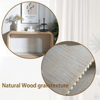 Consolle da ingresso con design a cascata curva e perline in legno