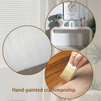 Consolle da ingresso con design a cascata curva e perline in legno