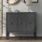 Credenza a 3 ante con ripiani regolabili e maniglie in metallo