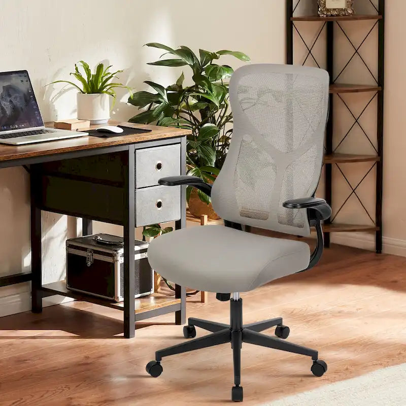 Sedia da Ufficio Ergonomica con Altezza, Inclinazione e Braccioli Regolabili