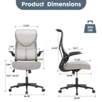 Sedia da Ufficio Ergonomica con Altezza, Inclinazione e Braccioli Regolabili