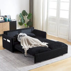 Divano Letto Convertibile a Due Posti con Rivestimento in Velluto a Coste