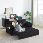 Divano Letto Convertibile a Due Posti con Rivestimento in Velluto a Coste