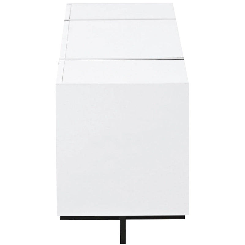Mobile porta TV da 74" con finitura lucida e contenitore, adatto per TV fino a 80"