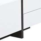 Mobile porta TV da 74" con finitura lucida e contenitore, adatto per TV fino a 80"