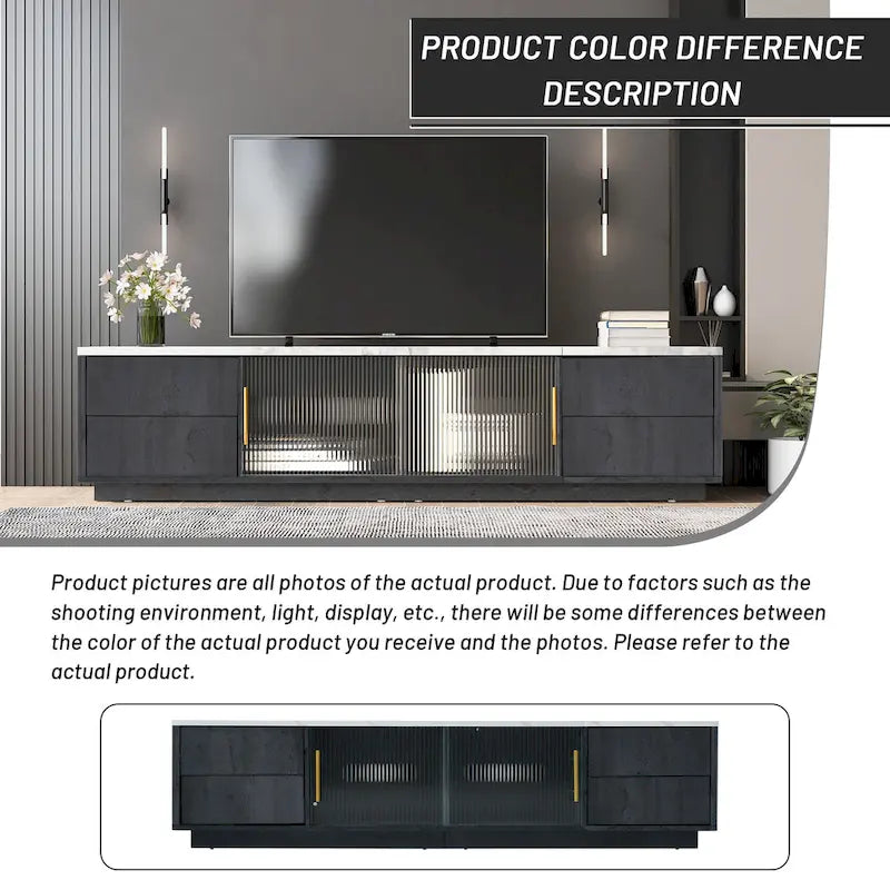 Mobile porta TV da 62.9" con 4 cassetti e grande armadio contenitore per TV fino a 70"