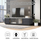 Mobile porta TV da 62.9" con 4 cassetti e grande armadio contenitore per TV fino a 70"