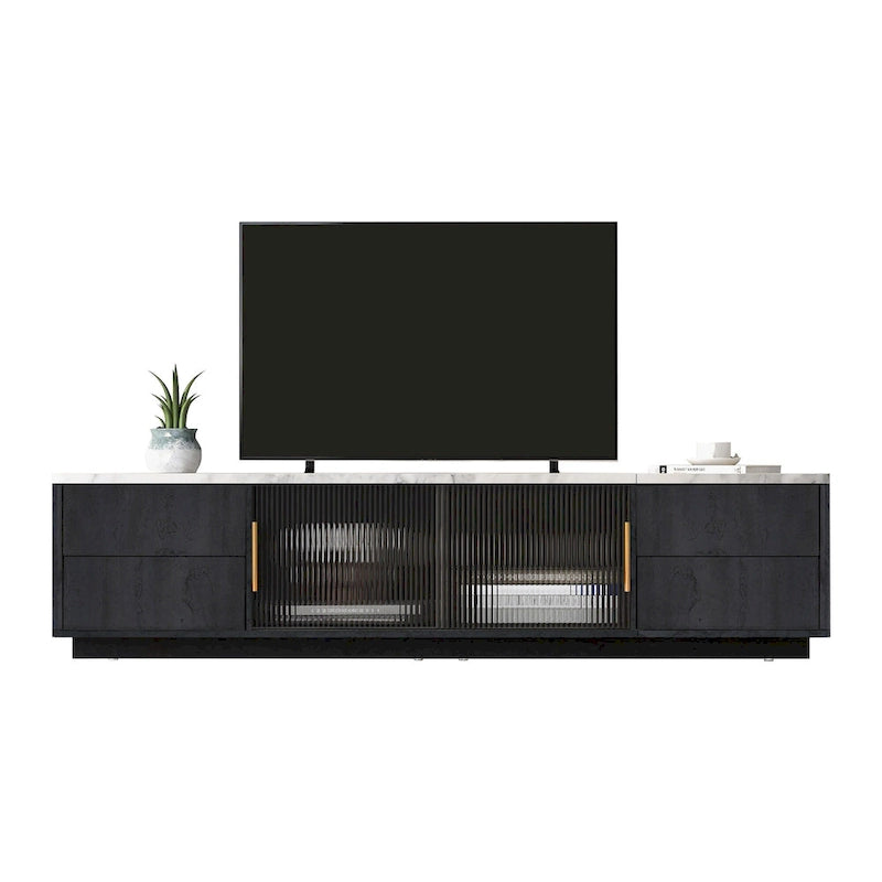 Mobile porta TV da 62.9" con 4 cassetti e grande armadio contenitore per TV fino a 70"