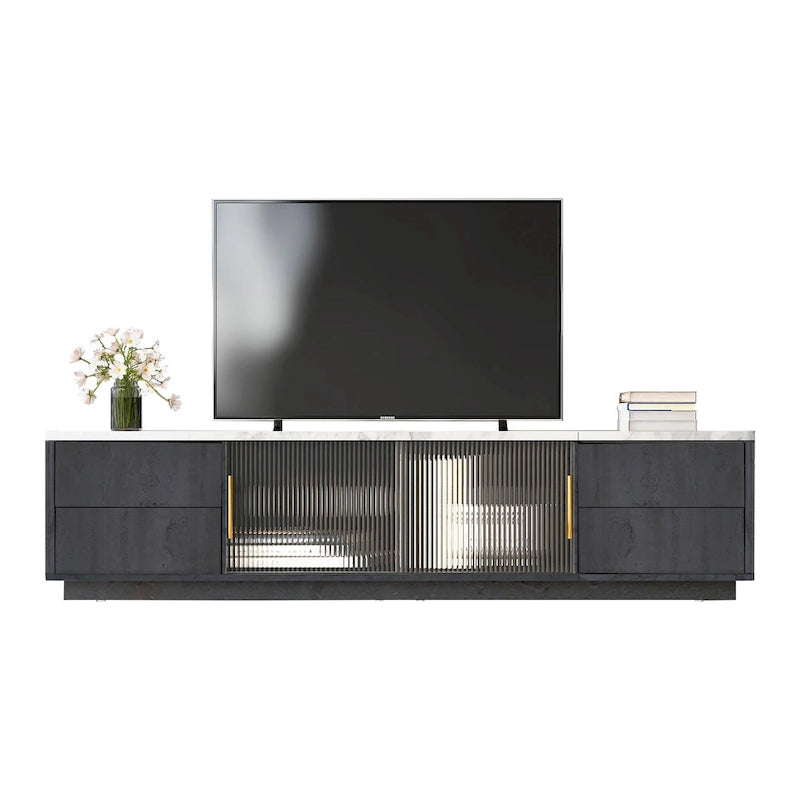 Mobile porta TV da 62.9" con 4 cassetti e grande armadio contenitore per TV fino a 70"