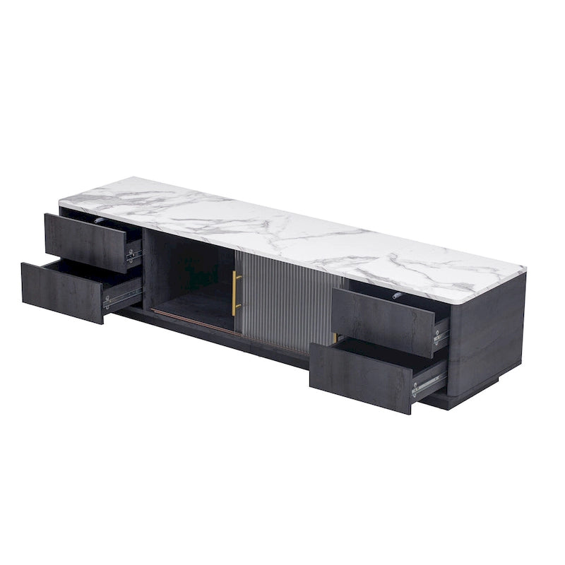 Mobile porta TV da 62.9" con 4 cassetti e grande armadio contenitore per TV fino a 70"