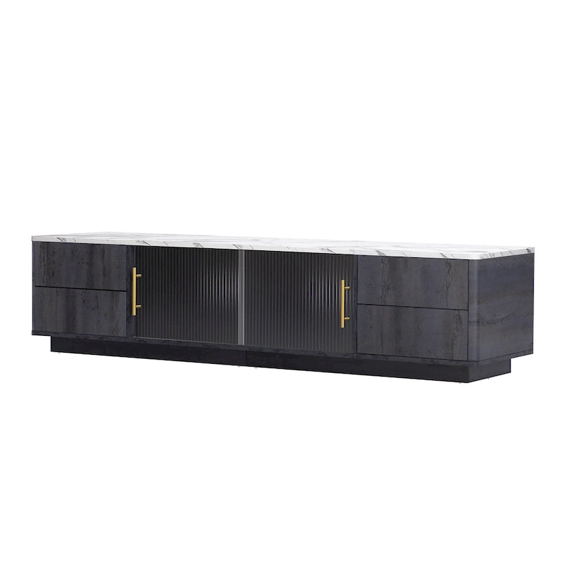 Mobile porta TV da 62.9" con 4 cassetti e grande armadio contenitore per TV fino a 70"