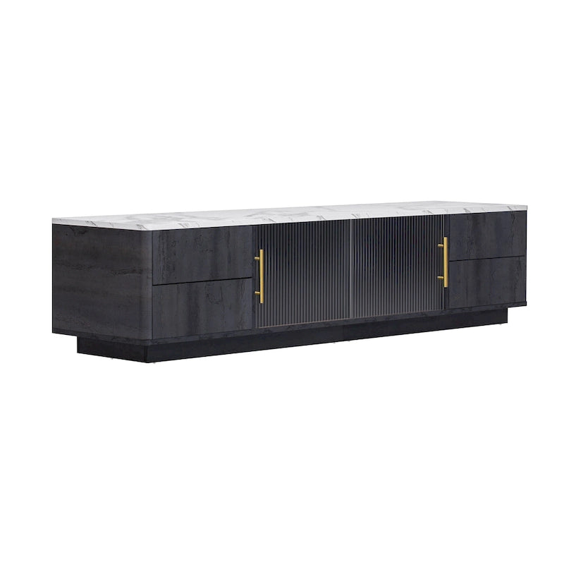 Mobile porta TV da 62.9" con 4 cassetti e grande armadio contenitore per TV fino a 70"