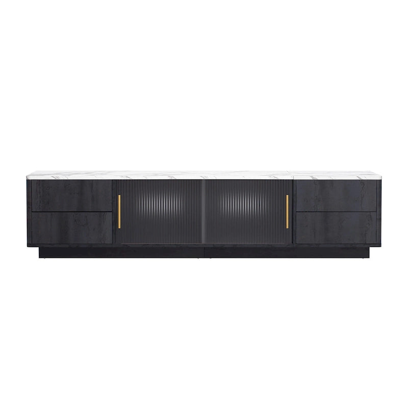 Mobile porta TV da 62.9" con 4 cassetti e grande armadio contenitore per TV fino a 70"
