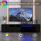 Mobile porta TV da 83" con luci LED RGB e spazio contenitivo, adatto per TV fino a 80"