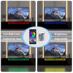 Mobile porta TV da 83" con luci LED RGB e spazio contenitivo, adatto per TV fino a 80"