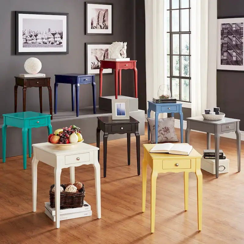 Daniella 1-Drawer Wood Storage Side Table by iNSPIRE Q Bold