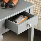 Tavolino comodino in legno a 1 cassetto con gambe affusolate