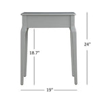 Tavolino comodino in legno a 1 cassetto con gambe affusolate