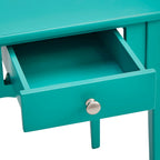 Tavolino comodino in legno a 1 cassetto con gambe affusolate
