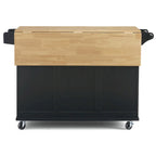 Carrello da cucina in legno nero con anta a ribalta