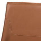 Sedia da pranzo in pelle color cognac (Set da 2)