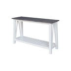 Console in Legno Massello con Ripiano Inferiore