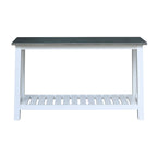 Console in Legno Massello con Ripiano Inferiore