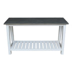 Console in Legno Massello con Ripiano Inferiore