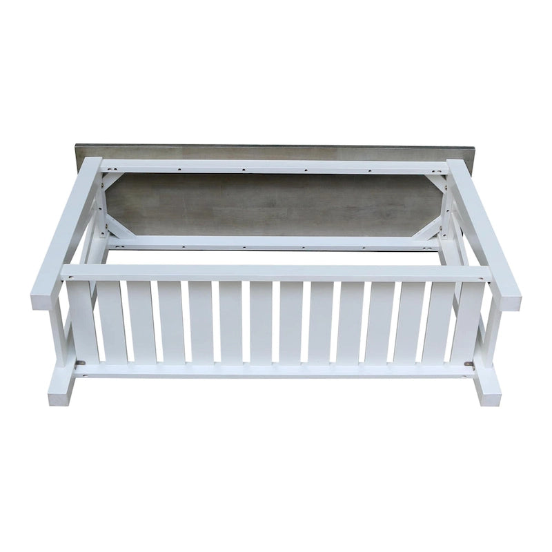 Console in Legno Massello con Ripiano Inferiore