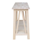 Console in Legno Massello con Ripiano Inferiore