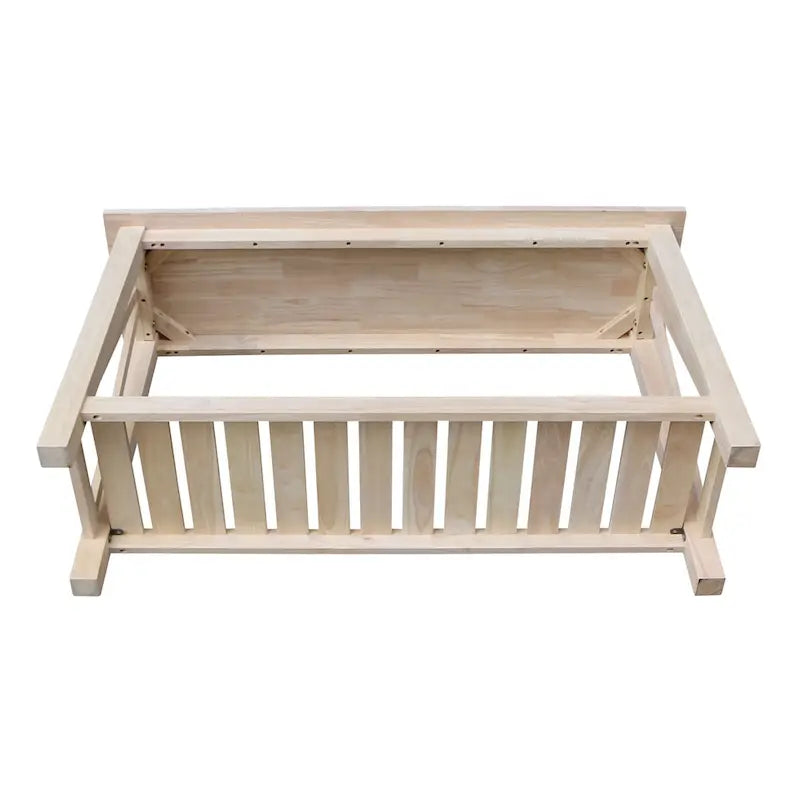 Console in Legno Massello con Ripiano Inferiore