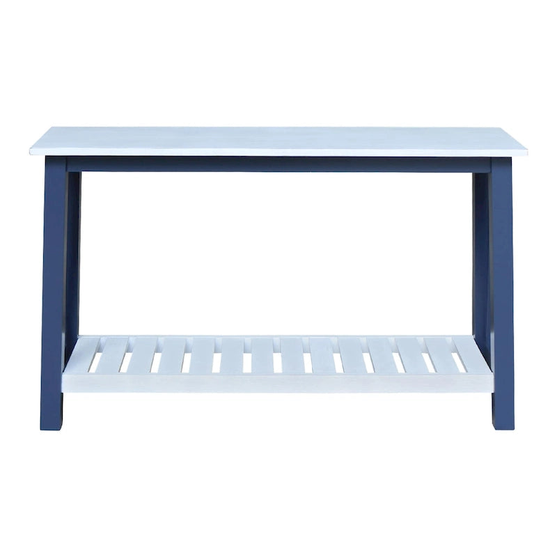 Console in Legno Massello con Ripiano Inferiore