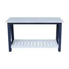 Console in Legno Massello con Ripiano Inferiore