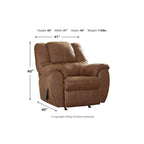 Poltrona reclinabile contemporanea Rocker - Marrone