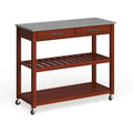 Carrello da cucina con piano in granito e cassetti - 17P x 43L x 35A