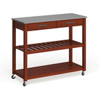 Carrello da cucina con piano in granito e cassetti - 17P x 43L x 35A