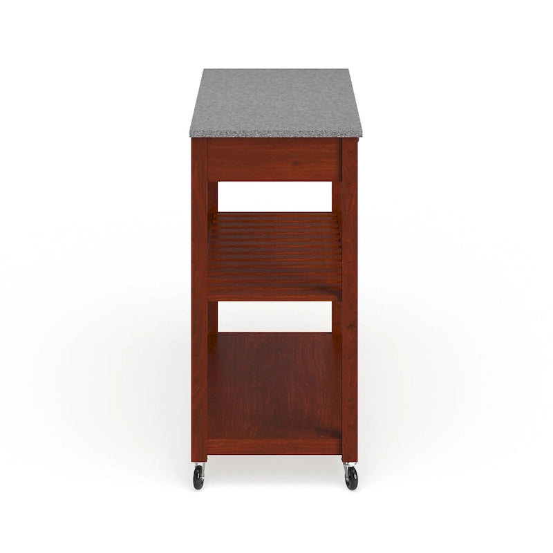 Carrello da cucina con piano in granito e cassetti - 17P x 43L x 35A