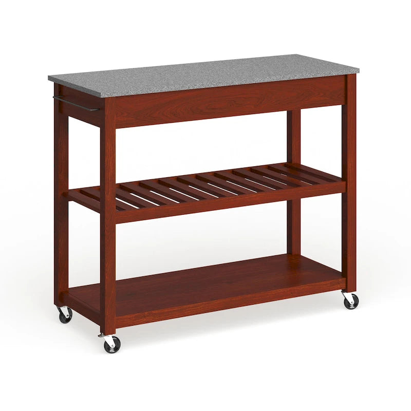 Carrello da cucina con piano in granito e cassetti - 17P x 43L x 35A