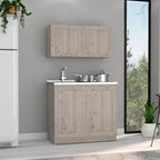 Zurich Cabinet Set, Two Shelves