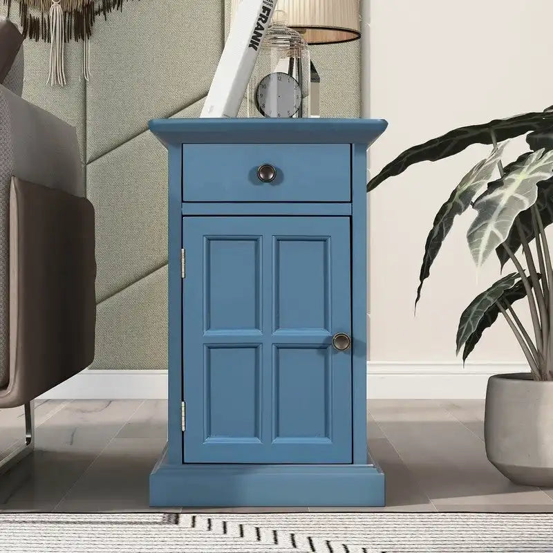 Tavolino con porte USB e 1 cassetto con portabicchieri