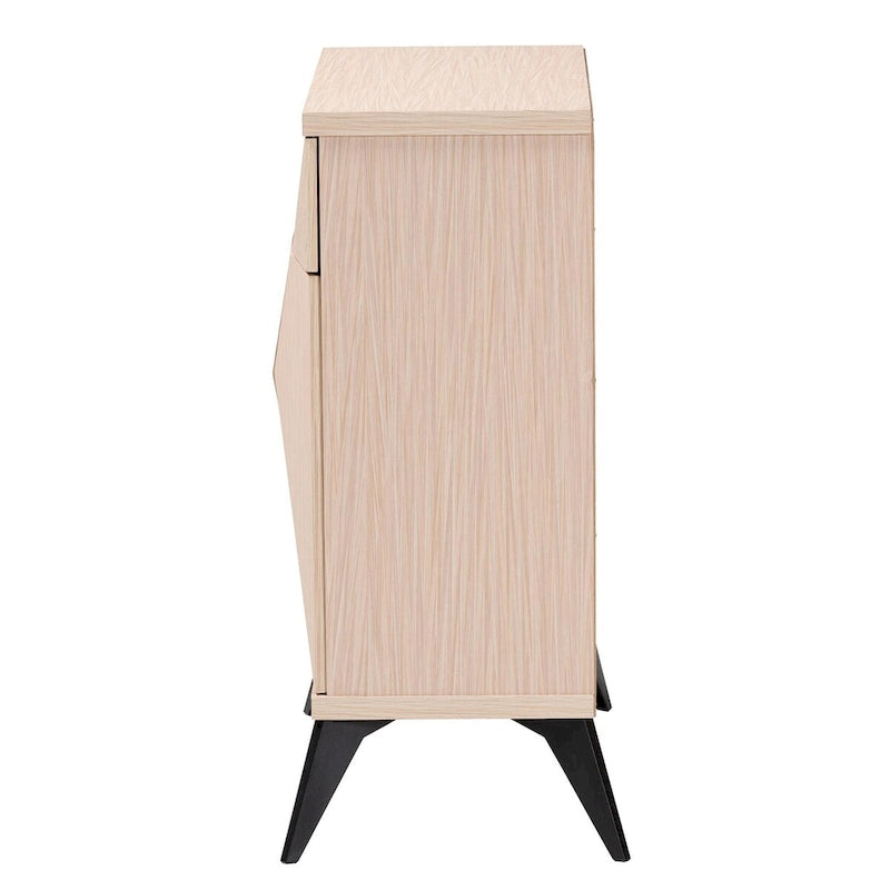 Credenza a 2 ante con gambe oblique e cassetto